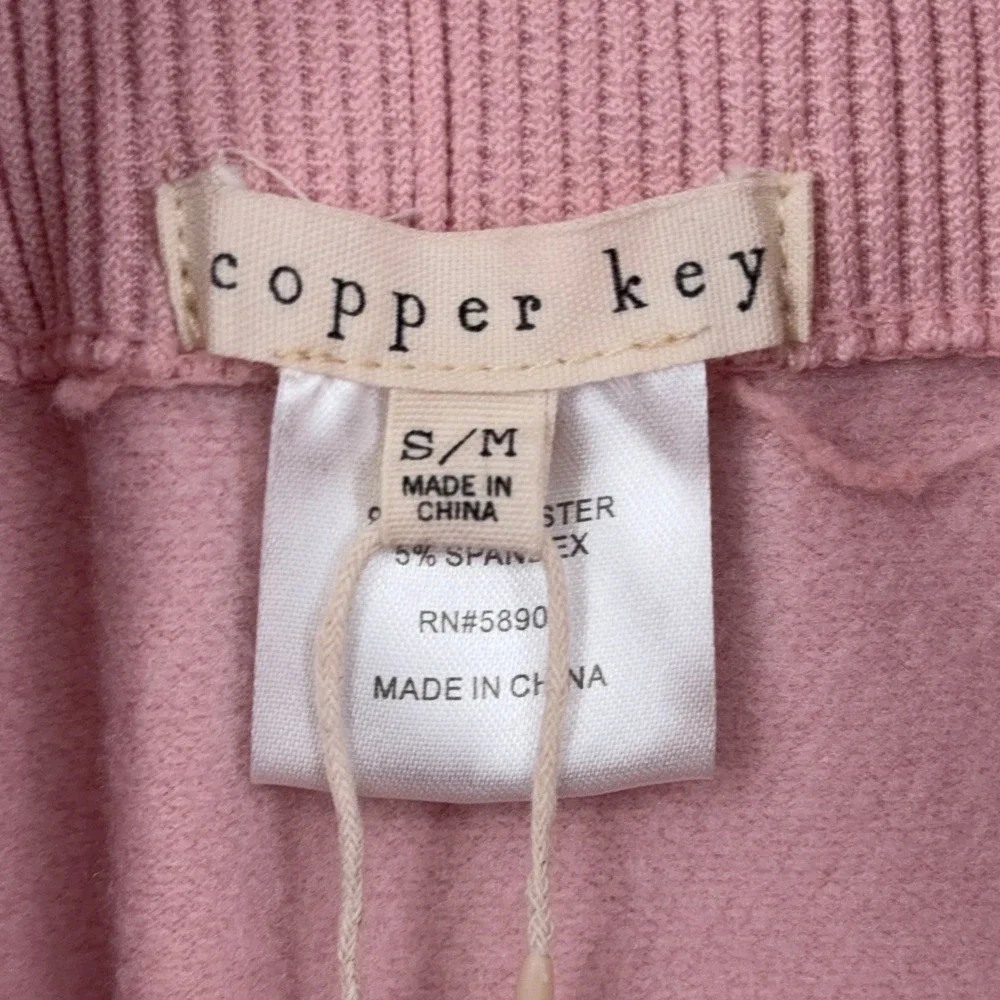 Copper Key Girls Pink Ribbed Waist Flare Leggings Pants Kids‎ Size S M